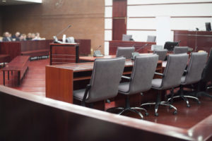 jury section in courtroom