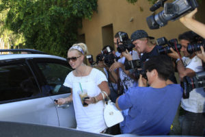 Britney Spears is out and about and surrounded by photographers in Los Angeles