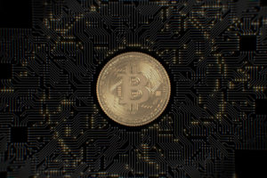 Bitcoin. Blockchain technology. Mining of crypto-currencies.